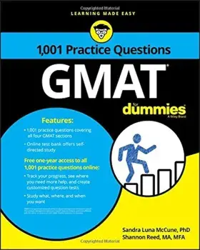 1,001 GMAT Practice Questions for Dummies, Paperback/Sandra Luna McCune