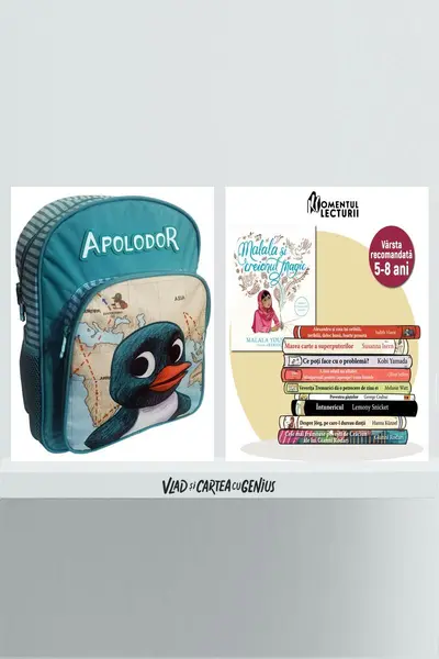 10 cărți ilustrate pentru 5-8 ani ( Malala) + rucsac