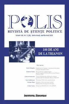 100 de ani de la Trianon. Polis. Revista de stiinte politice. Volum VIII, Nr.2 (28), Serie noua, martie-mai 2020/***