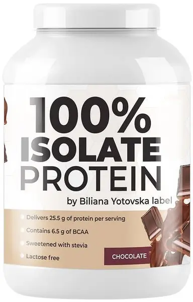 100% Protein isolate, ciocolată, 810 g, BY Supplements