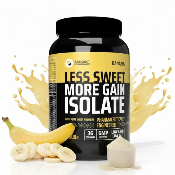 100% Whey Protein Isolate cu arome, 900g - Banană