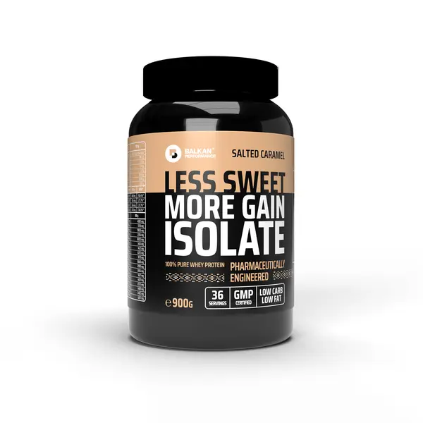 100% Whey Protein Isolate cu arome, 900g - Caramel sărat