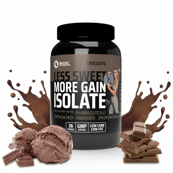 100% Whey Protein Isolate cu arome, 900g - Ciocolată