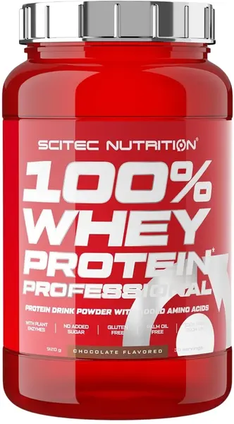 100% Whey Protein Professional, căpșuni și ciocolată albă, 920 g, Scitec Nutrition