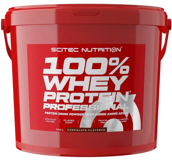 100% Whey Protein Professional, vanilie cu fructe de pădure, 5000 g, Scitec Nutrition