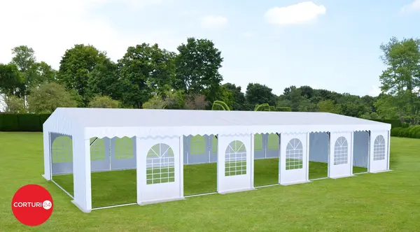 10X20m Cort Evenimente PROFESSIONAL XXL, PVC alb - Default Title