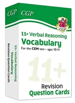 11+ CEM Revision Question Cards: Verbal Reasoning Vocabulary - Ages 10-11, Hardback/CGP Books