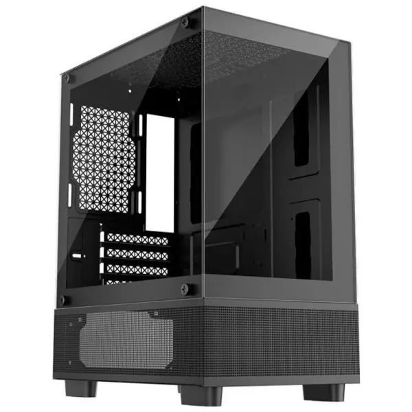 1st PLAYER Carcasa PC Gaming, 1STPLAYER MI2-A, Mini Tower, tempered glass, Negru