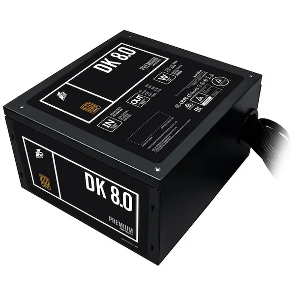 1st PLAYER Sursa PC DK Premium - 1st Player , Putere 800W, 80 PLUS® BRONZE, PFC activ, Negru