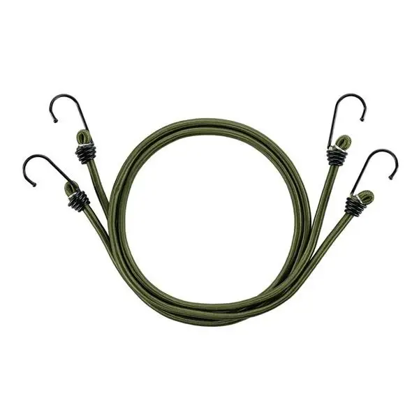 2 x Bungee Cords cu carlige M‑Tac – snururi elastice reglabile - OLIVE