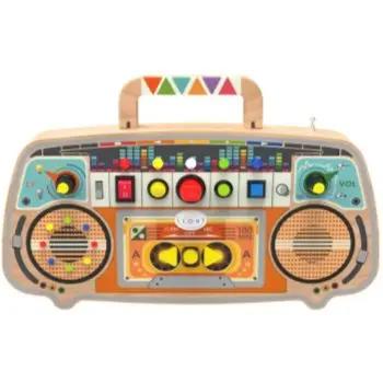 2Kids Toys Activity Board Wooden FM Radio jucărie cu activități