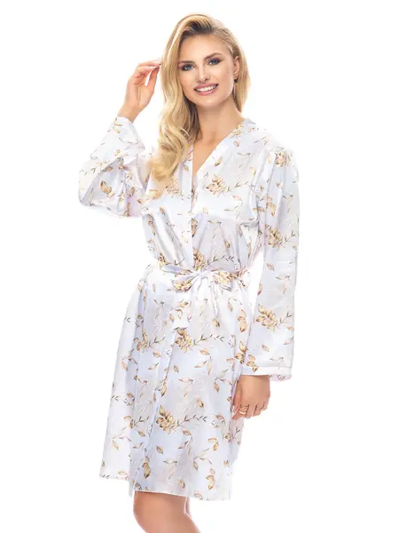 2XL - Halat din material satinat Hope Alb