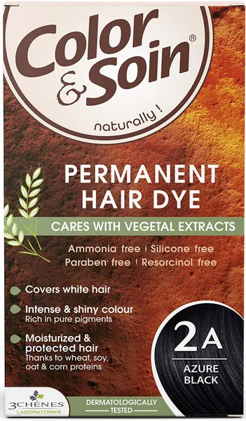 3 Chenes Color & Soin Vopsea de păr, 2A Culoare neagră azur