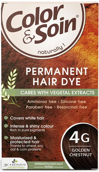 3 Chenes Color & Soin Vopsea de păr, 4G Culoare maro auriu