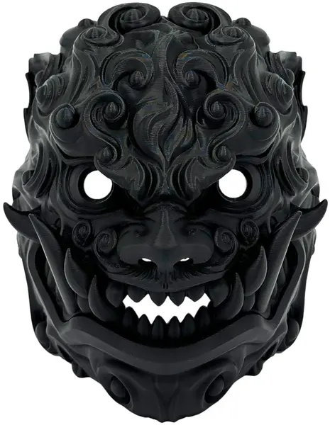 3D Print 3D Morph Lab - Foo lion, mască de purtat, negru