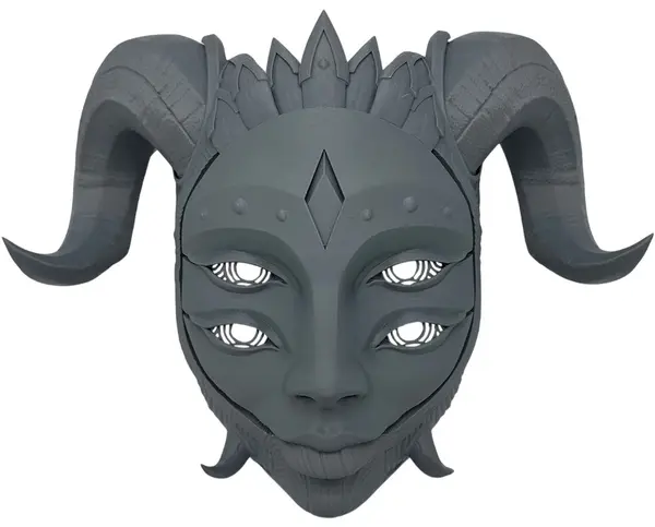 3D Print 3D Morph Lab - Helllequin, mască de purtat, gri