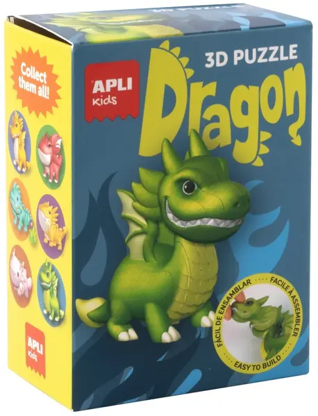 3D puzzle Apli Kids - Dragon, dragon verde