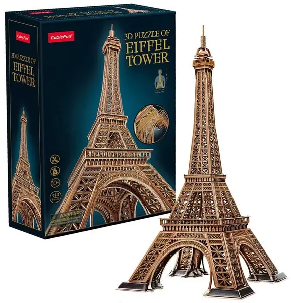 3D Puzzle Cubic Fun din 314 piese- Turnul Eiffel