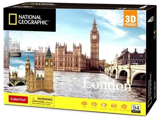 3D Puzzle Cubic Fun din 94 de piese - Big Ben, Londra