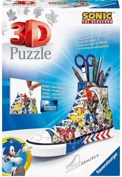 3D Puzzle Ravensburger din 108 piese - Sonic
