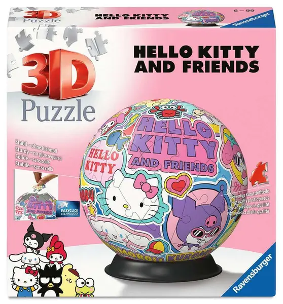 3D Puzzle Ravensburger din 72 piese - Hello Kitty