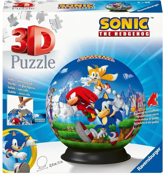 3D Puzzle Ravensburger din 72 piese - Mingea sonică