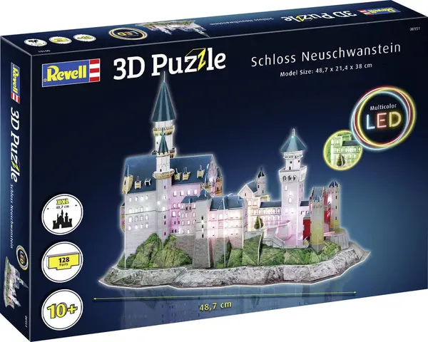 3D Puzzle Revell - Castelul Neuschwanstein cu iluminare LED