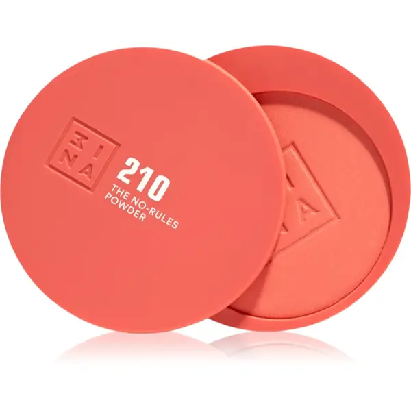 3INA The No-Rules Powder machiaj multifuncțional pentru ochi, buze și față culoare 210 - Light coral, matte 8 g
