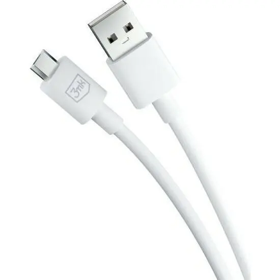 3MK Cablu USB 3mk Hyper A to Micro 1.2m 5V 2,4A , alb