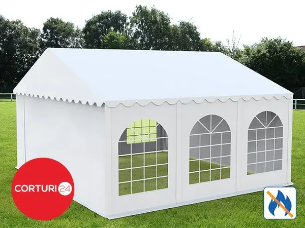 3x10 m Cort Evenimente PROFESSIONAL, PVC ignifug alb - Default Title