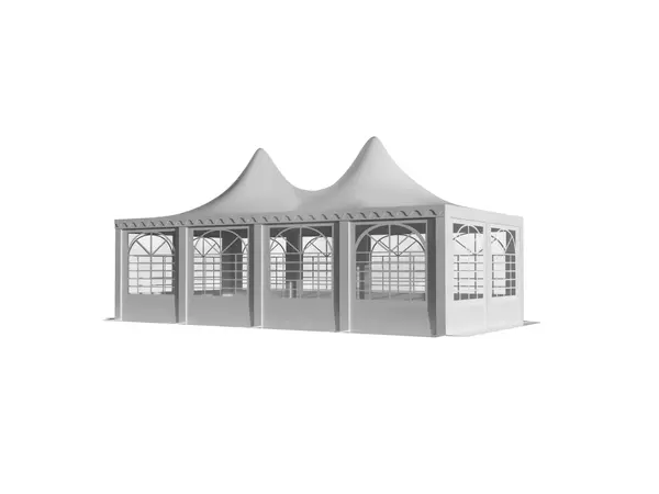 4x8 m Pagoda ECONOMY PVC 500, alb - Default Title