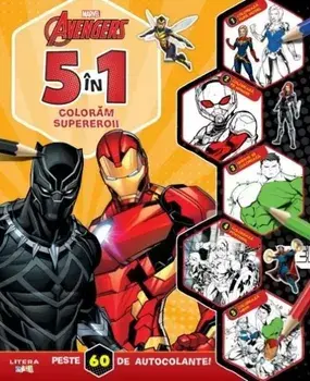 5 in 1. Coloram supereroii. Peste 60 de autocolante!/***