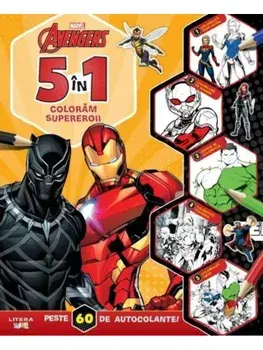 5 in 1. Coloram supereroii. Peste 60 de autocolante!/***