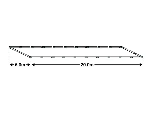 6x20m Cadru baza cort ECONOMY - Default Title