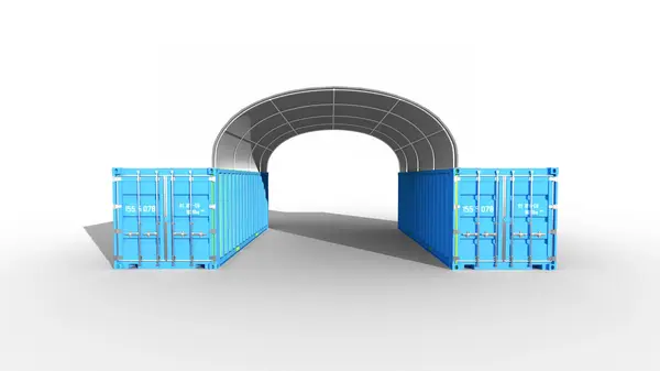 6x6 m Acoperisuri Container - 36m2 - gri - Default Title