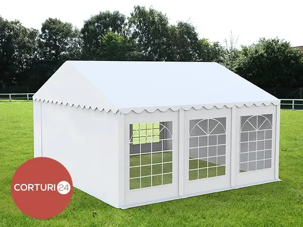 6x6 m Cort Evenimente ECONOMY, PVC alb - Default Title