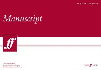 75-page A3 Manuscript Pad, 18-stave, Paperback/***