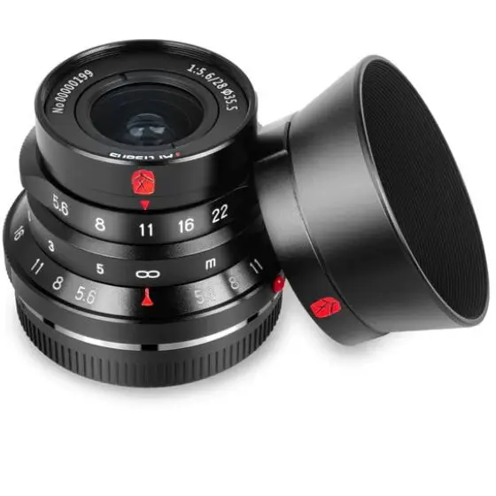 7Artisans Obiectiv Manual 7Artisans 28mm F5.6 Wide Angle pentru Leica M-Mount Black