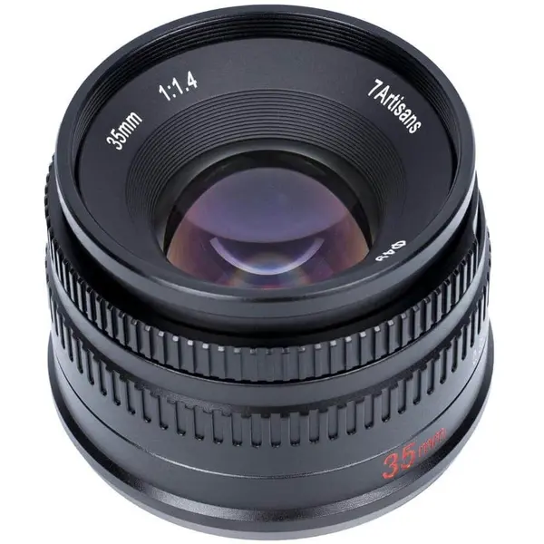 7Artisans Obiectiv Manual 7Artisans 35mm F1.4 APS-C, FujiFilm X, FX, Negru