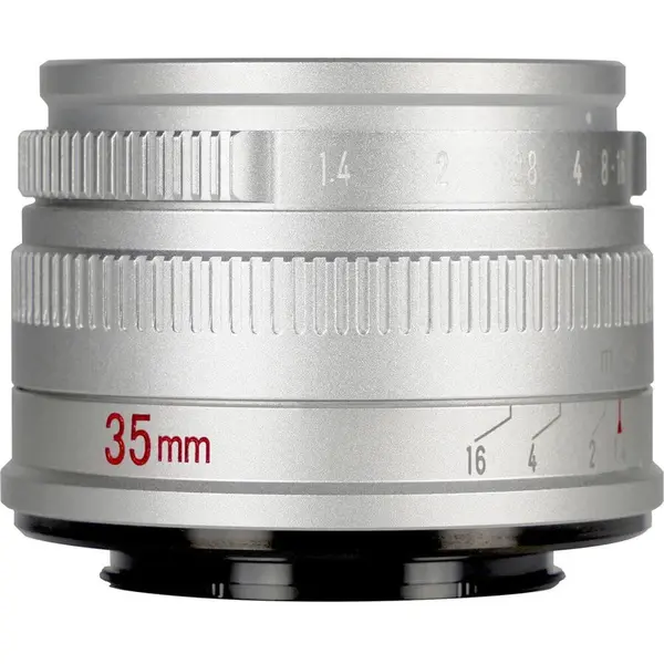 7Artisans Obiectiv Manual 7Artisans 35mm F1.4 APS-C, MFT / M4/3, Silver