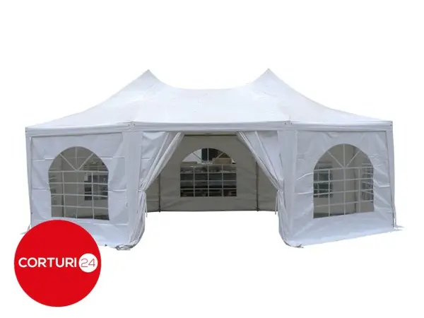 8,9x6,5m Pagoda 350 g/m2 PVC, alb - Default Title