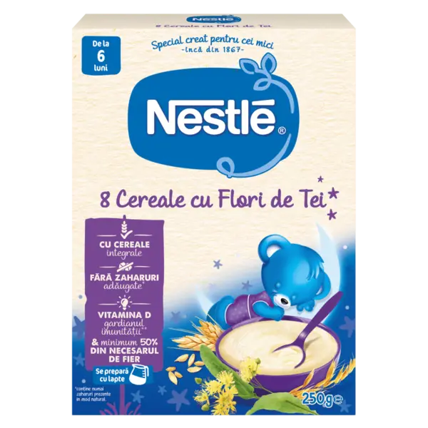 8 Cereale cu flori de tei +6 luni, 250g, Nestle