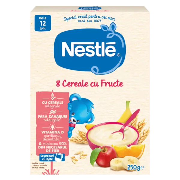 8 Cereale cu fructe +12 luni, 250g, Nestle