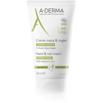 A-Derma Essentials Hand & Nail Cream cremă hidratantă pentru mâini și unghii cu acid hialuronic