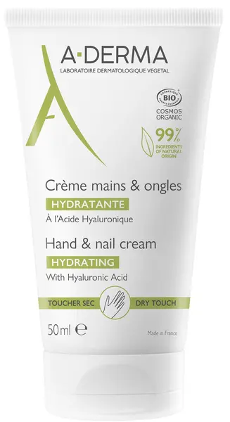 A-Derma Essentiel Care Cremă hidratantă pentru mâini și unghii, 50 ml