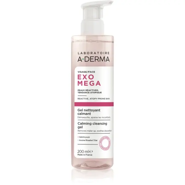 A-Derma Exomega Calming Cleansing Gel Gel demachiant cu efect calmant 200 ml
