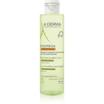 A-Derma Exomega Control 2 in 1 Emollient Cleansing Gel gel de duș pentru piele uscata spre atopica