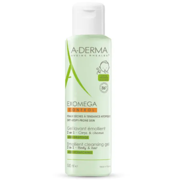 A-Derma Exomega Control Gel spumant 2 in 1 par si corp | 500 ml