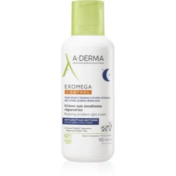 A-Derma Exomega Control Repairing Emollient Night Cream crema regeneratoare de noapte contra zgârierii