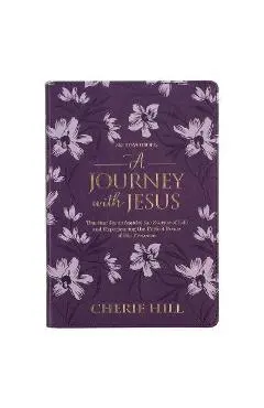 A Journey with Jesus 365 Devotions for Women, Purple Floral Faux Leather Flexcover - Christianart Gifts